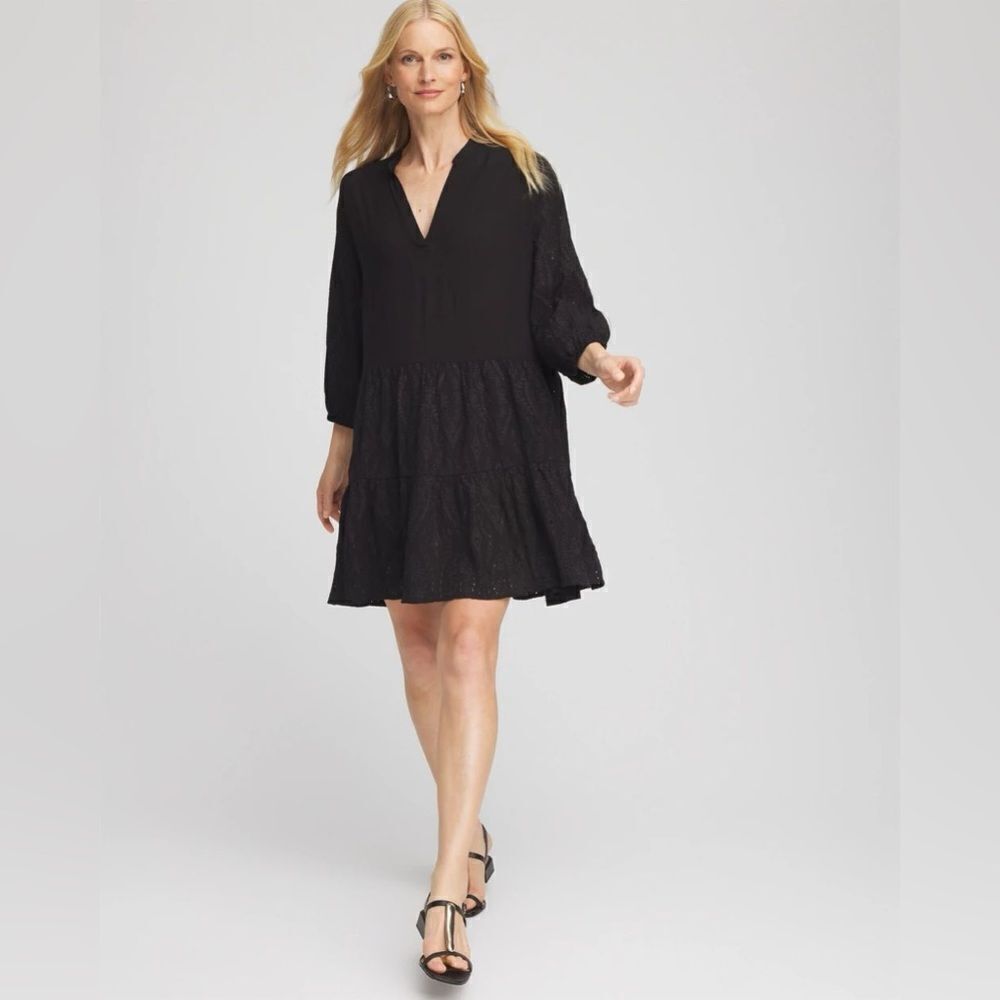 CHICO'S Embroidered Eyelet Coverup